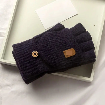 Gants tricotés en laine pour écran tactile d'hiver