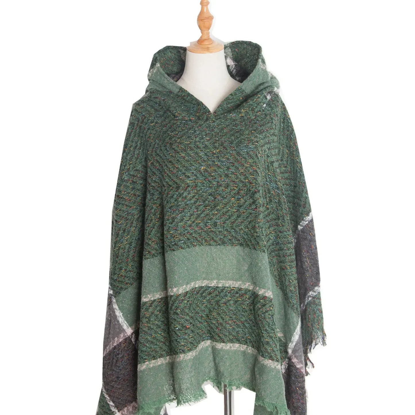 Gothic Hooded Shawl- Stylish Poncho for All Seasons