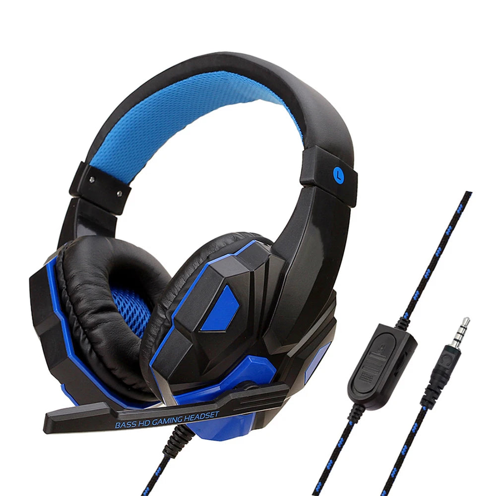 Wired PS4/PS5/Xbox/Smartphone/PC Headset 120° Adjustable Gamer Noise Cancelling Microphone Headset