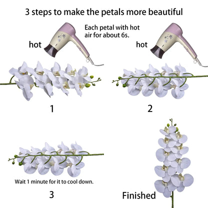 Real Touch Artificial Phalaenopsis Orchid Stems