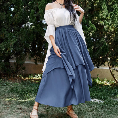 High Waisted Vintage Renaissance Swing Skirt