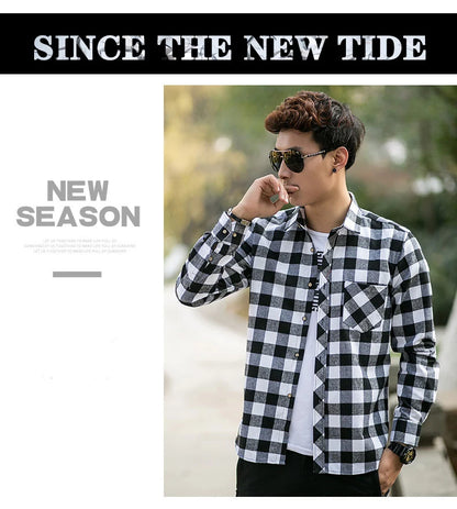 Langarm-Slim-Hemd aus Baumwolle für Herren