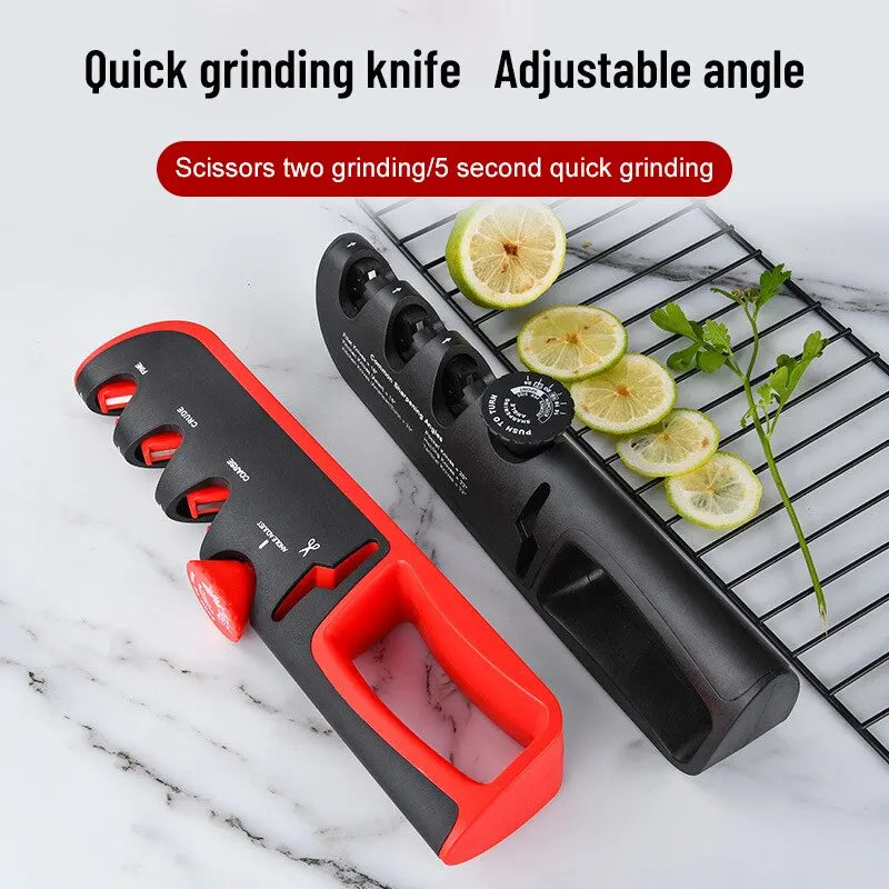 Adjustable Stainless Steel Five-in-One Knife Sharpener