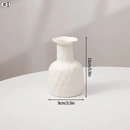 Vase minimaliste blanc créatif pour la décoration florale