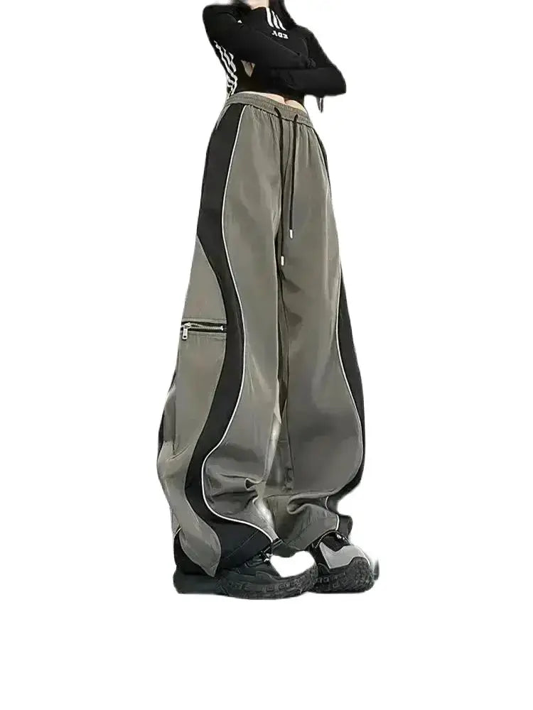 Y2K Chic Wide-Leg Drawstring Pants for Women