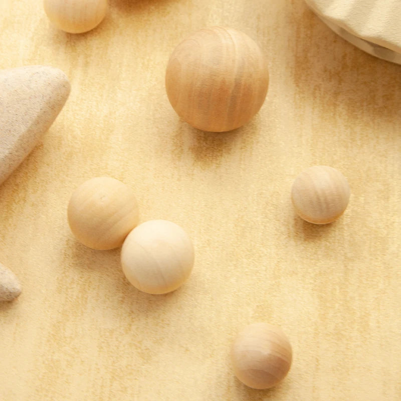 Ensemble de boutons de porte en bois naturel