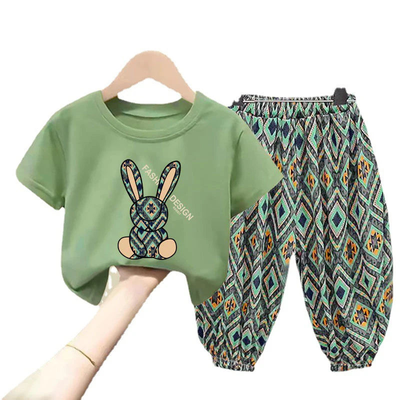 Summer Cotton T-Shirt & Shorts Set for Kids