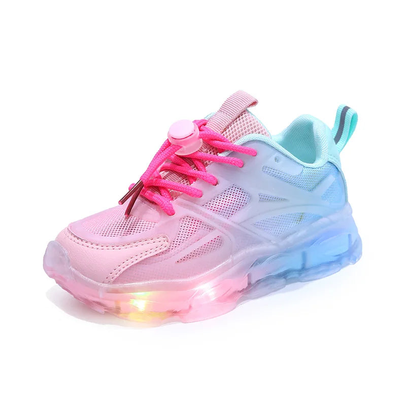 Baskets lumineuses à LED pour enfants, chaussures de sport décontractées pour garçons et filles, chaussures légères à semelle souple, chaussures lumineuses pour bébés et tout-petits