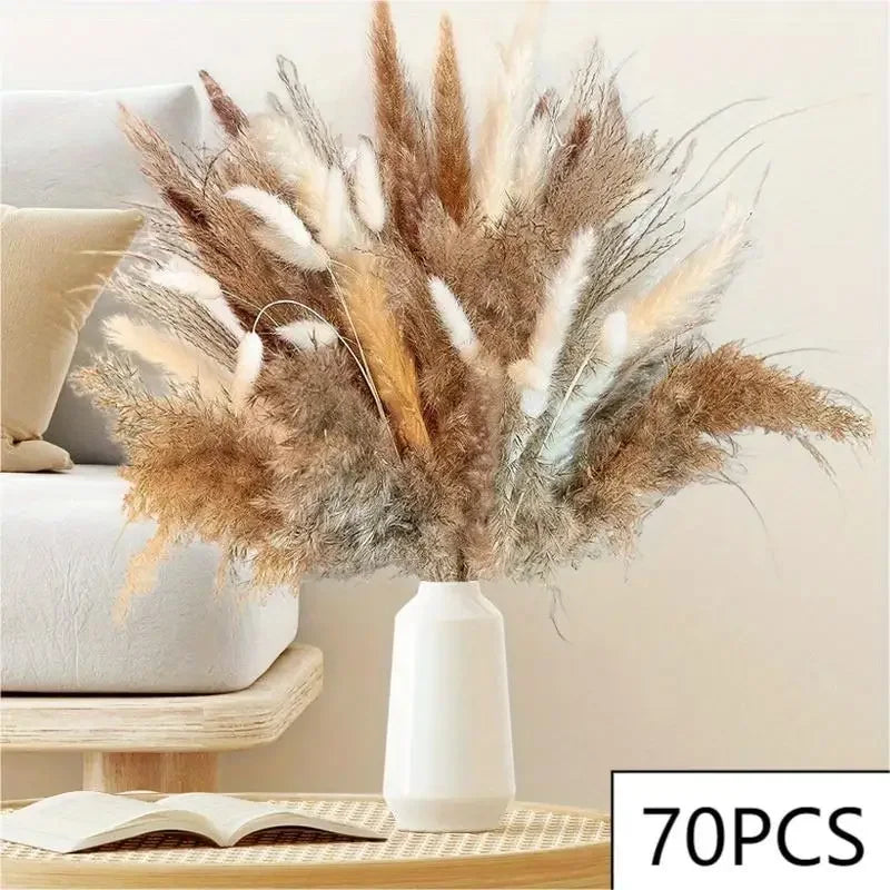 Natural Dried Flowers Pampas Floral Bouquet Home Decoration Rabbit Tail Grass