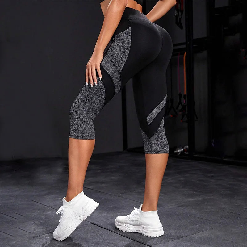 High-Waist Capri Leggings with Pockets