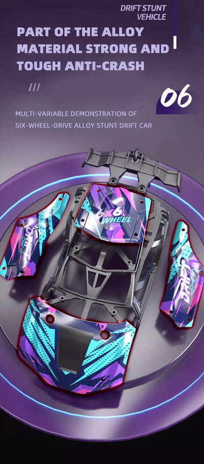 Spray Twisting Stunt RC Car - Six-Wheel Toy