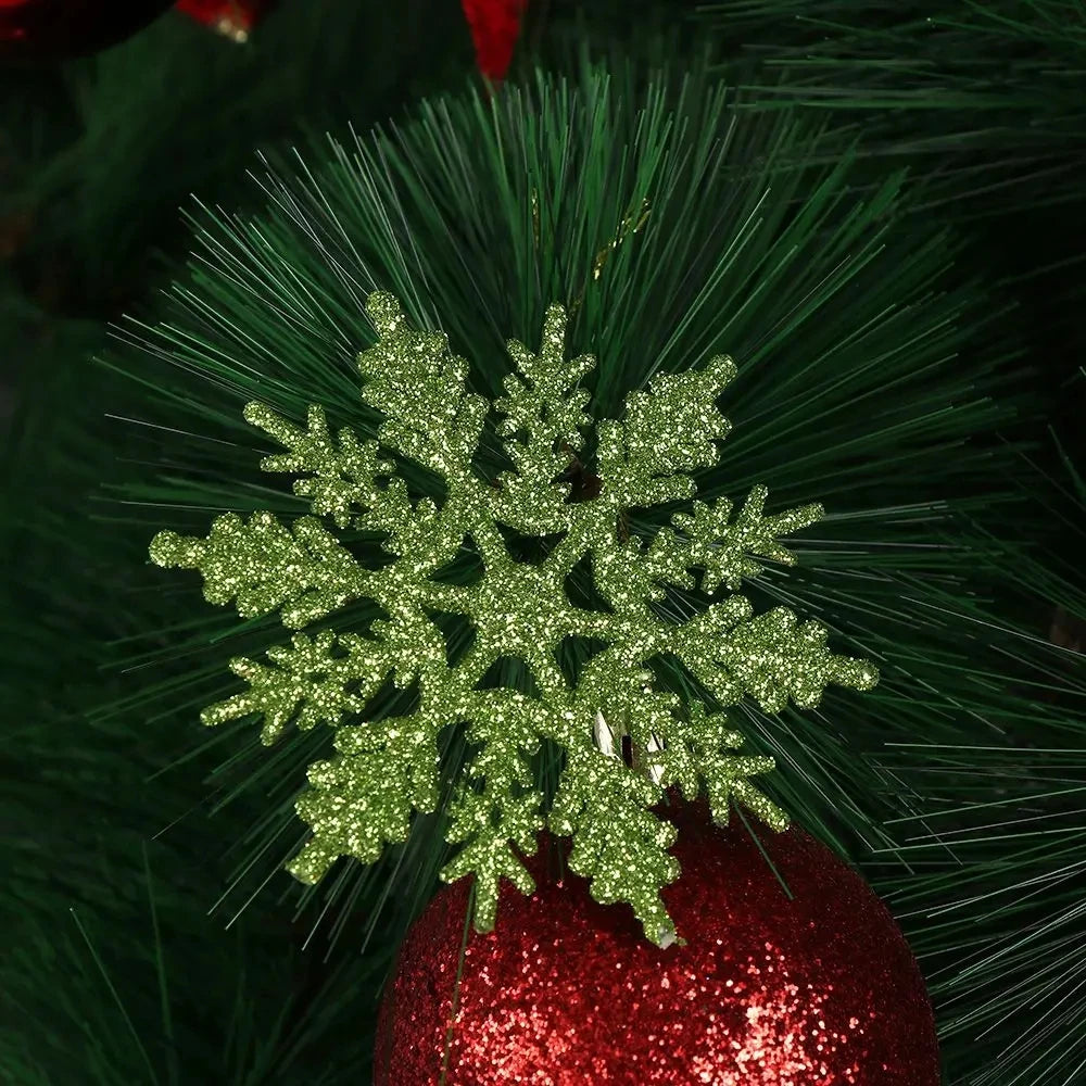 6/12 Stück künstliche Schneeflocken für den Weihnachtsbaum.