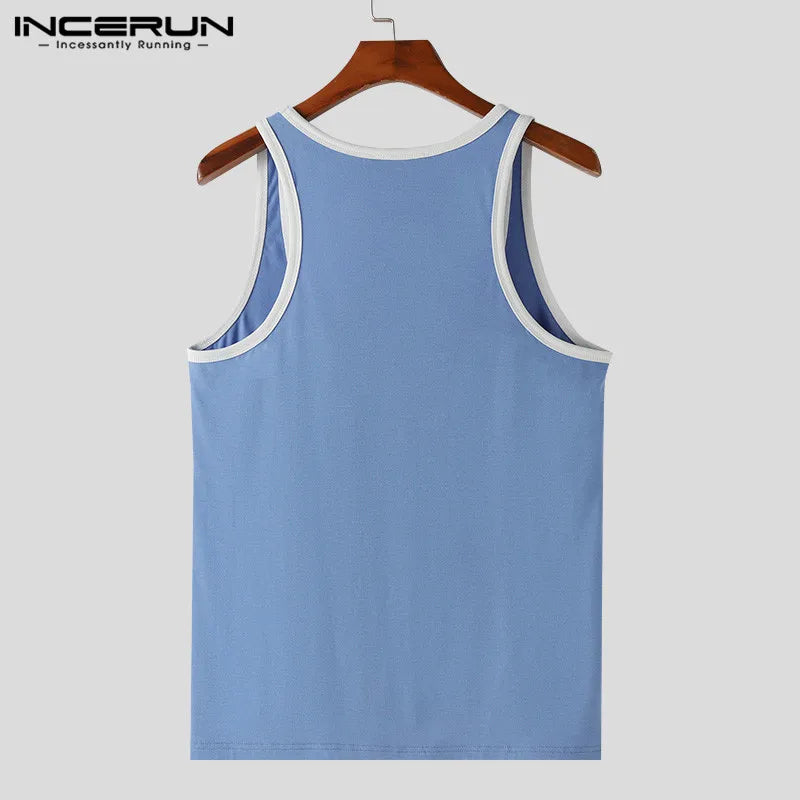 INCERUN Tanktops in Kontrastfarben für Herren