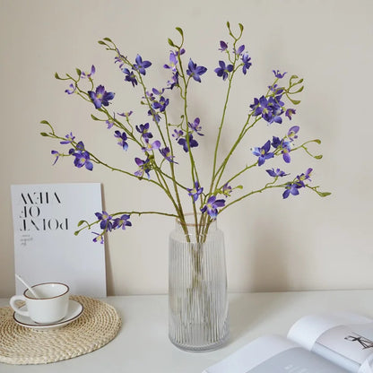 6Pcs 3-Fork Hyacinth Artificial Silk Flowers