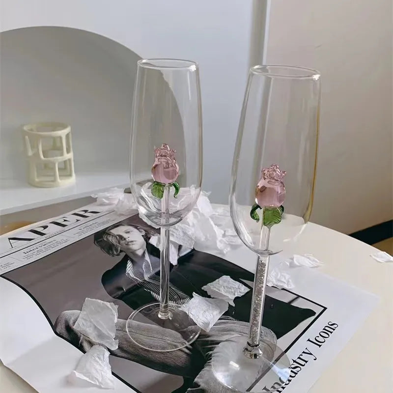 Gobelet à cocktail roses modèle 3D