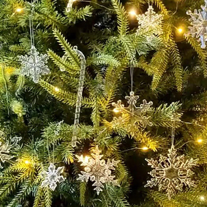 5 Stücke Kristall Acryl Schneeflocke Elch Ornamente