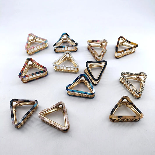 Schicke geometrische Haarspange aus Acetatmetall