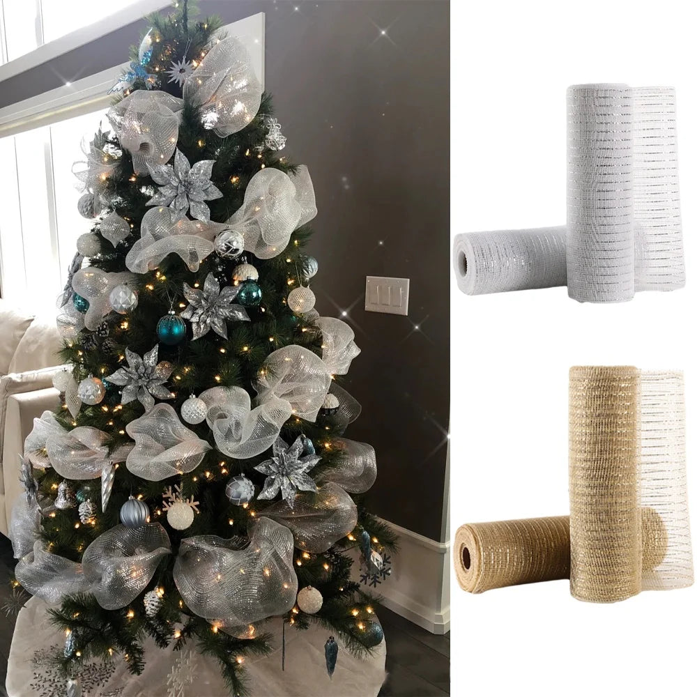 9 m langes Weihnachtsband für Baumschmuck