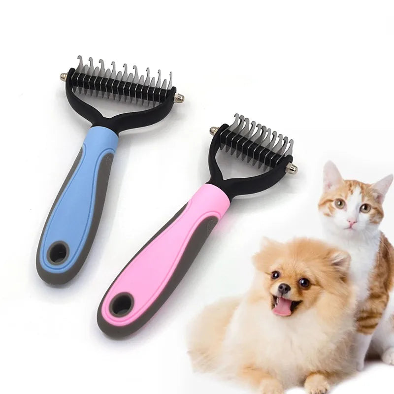 Pet Double Hair Cleaning Remover Head Knife