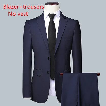 Wedding Solid Color Men suit - 3/2 Business Suit