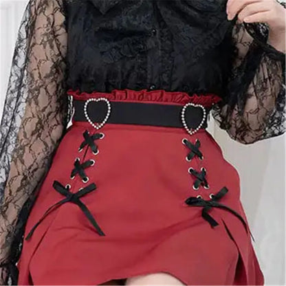 High Waist Mini Bow Skirt