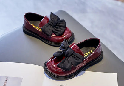 Kid's Bowknot PU Leather Shoes