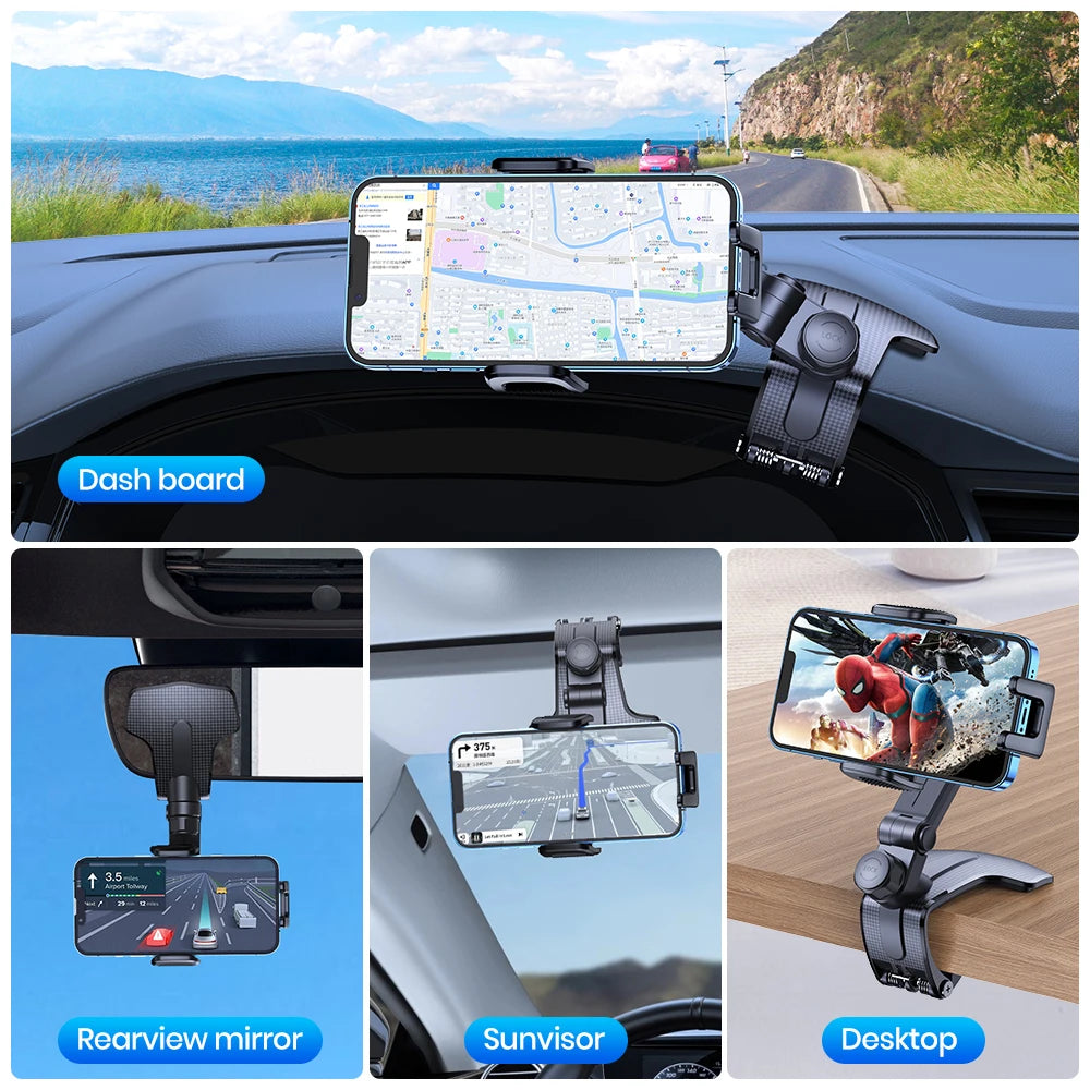 Car Phone Holder Clip - Portable Mobile Stand
