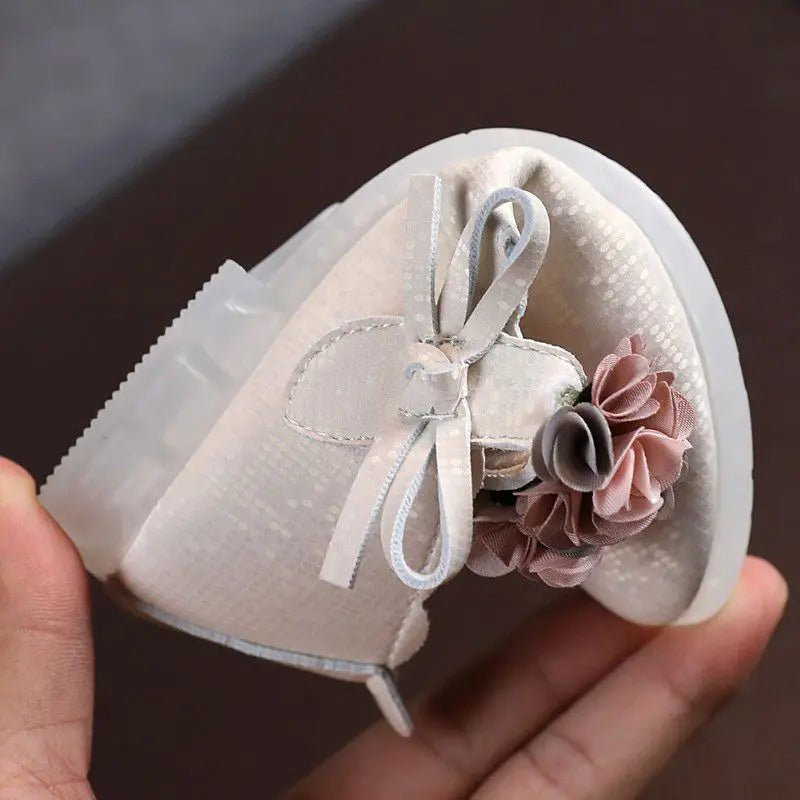 Children's Flats Lace Big Flower Princess Shoes