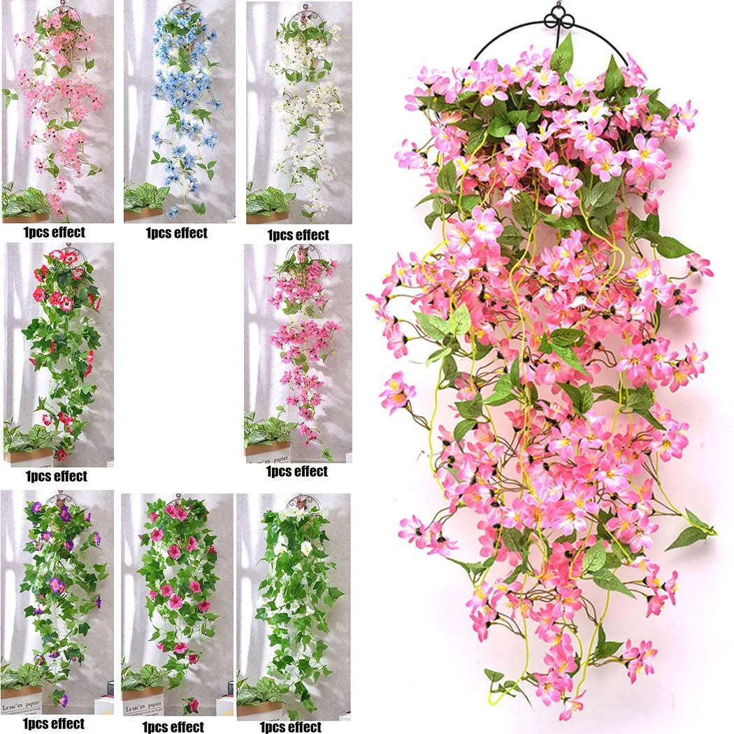 Artificial Morning Glory Vines for Indoor & Outdoor Decor