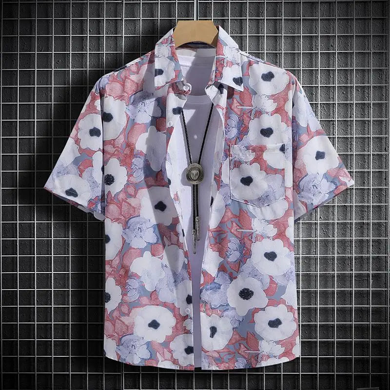 Summer Short-Sleeved Print Men's Tracksuits