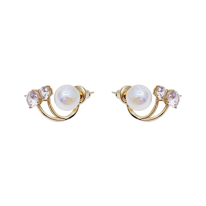 Pearl Claw Ear Hook Clip Earrings for Women