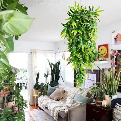 2.6FT Artificial Bamboo Leaf Hanging Plant