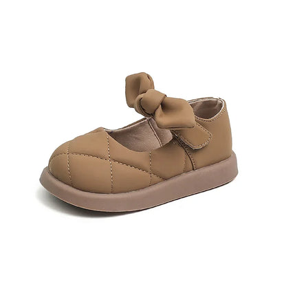 Girls Leather Bow Casual Spring Shoes