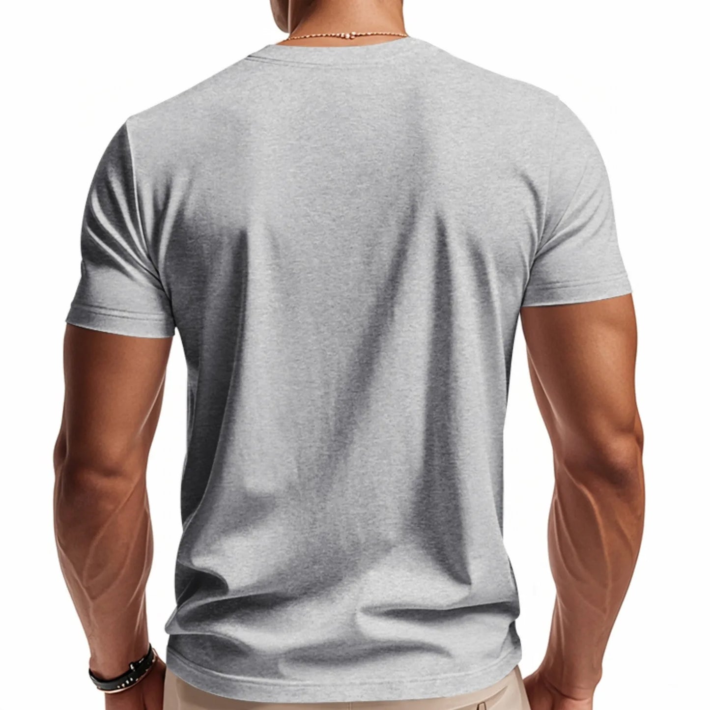 Men's Solid Color T-shirts - Short Sleeve V Neck Streetwear
