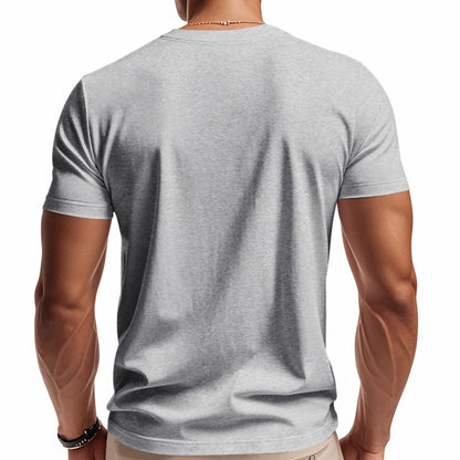 Men's Solid Color T-shirts - Short Sleeve V Neck Streetwear