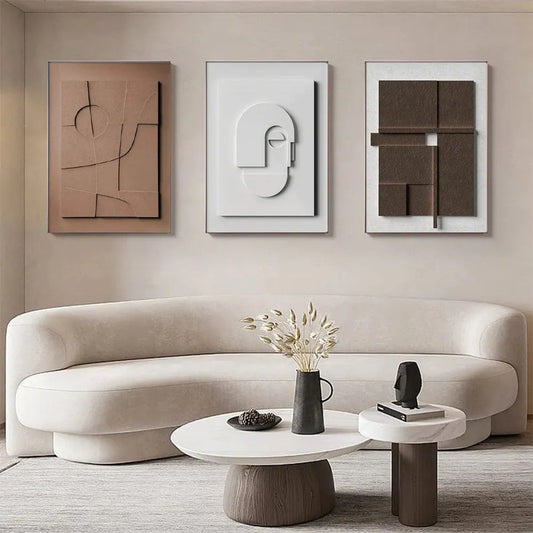 Geometric 3D Effect Canvas Wall Art