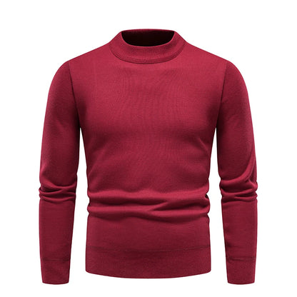 Herren Herbst Winter Fleece Strickpullover - Koreanischer O-Ausschnitt