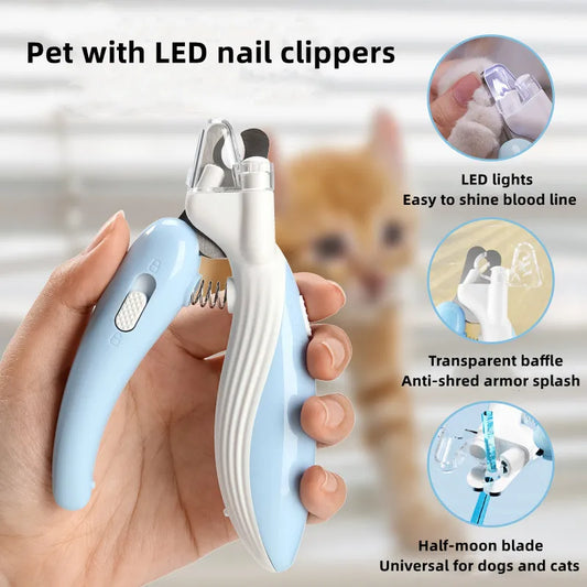 Coupe-ongles électrique LED pour animaux de compagnie