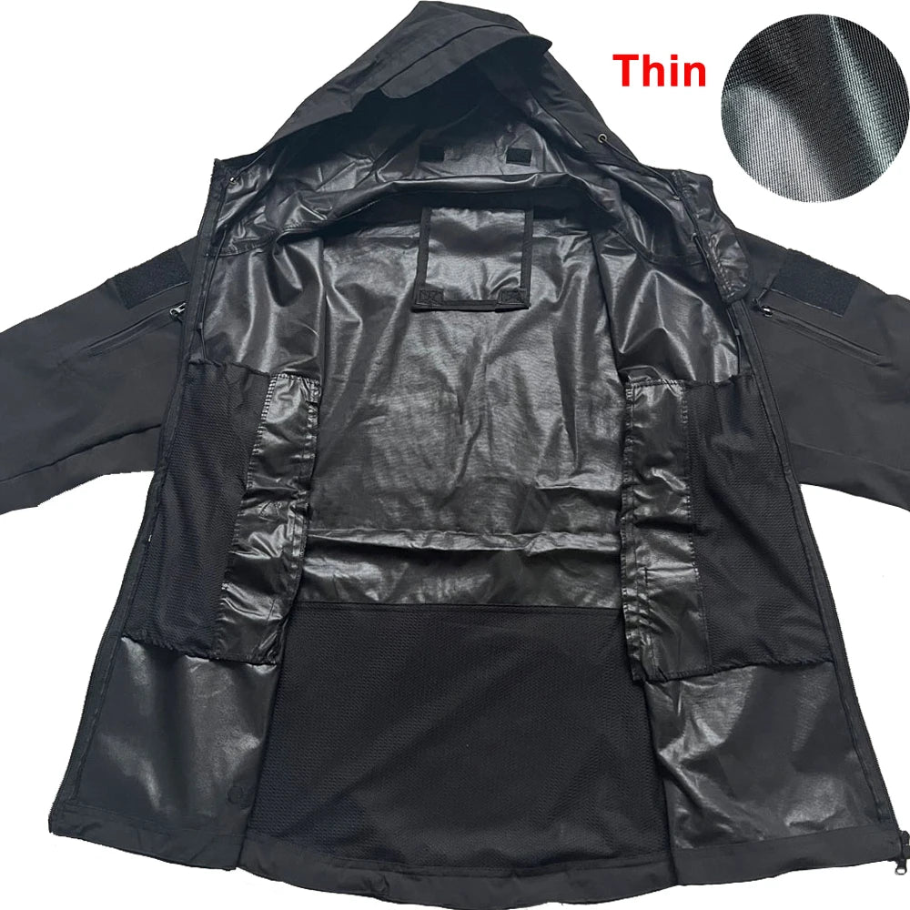 Taktische Softshell-Jacke mit Haifischhaut-Militär