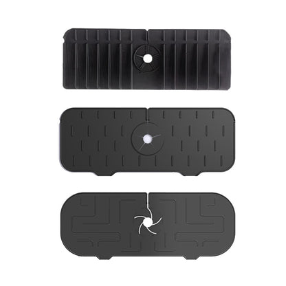 Tapis de robinet d'évier en silicone avec égouttoir en éponge