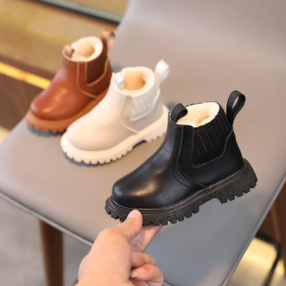 Children Warm Pu Leather Snow Autumn Winter Boots