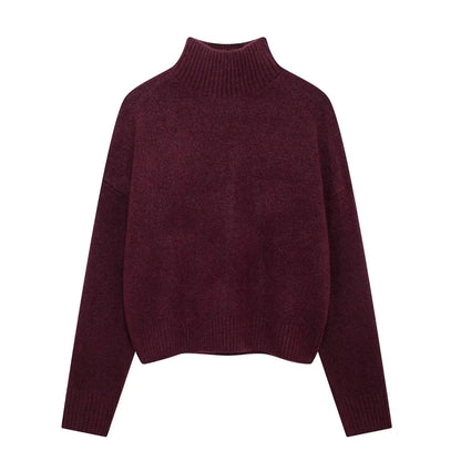 Pull ample à col rond pour femme