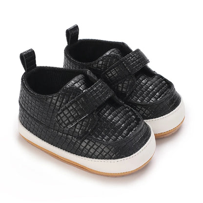 Chaussures bébé en cuir PU et semelle en caoutchouc