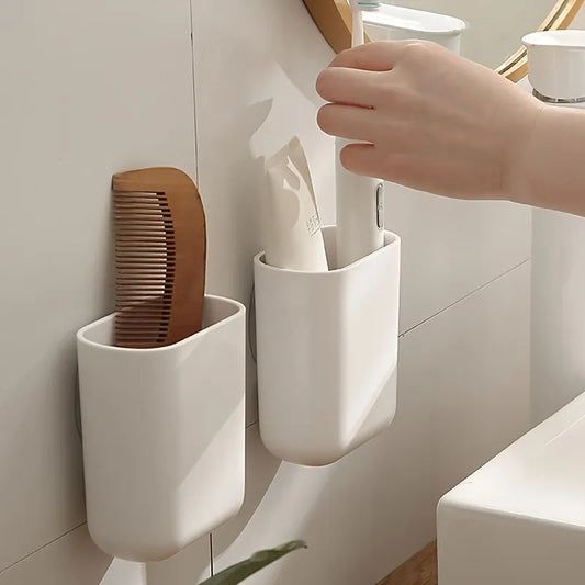 Wall-Mounted Storage Box for Toothpaste and Toothbrush