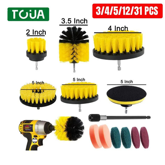 4-Piece Electric Drill Brush Kit for Household Cleaning