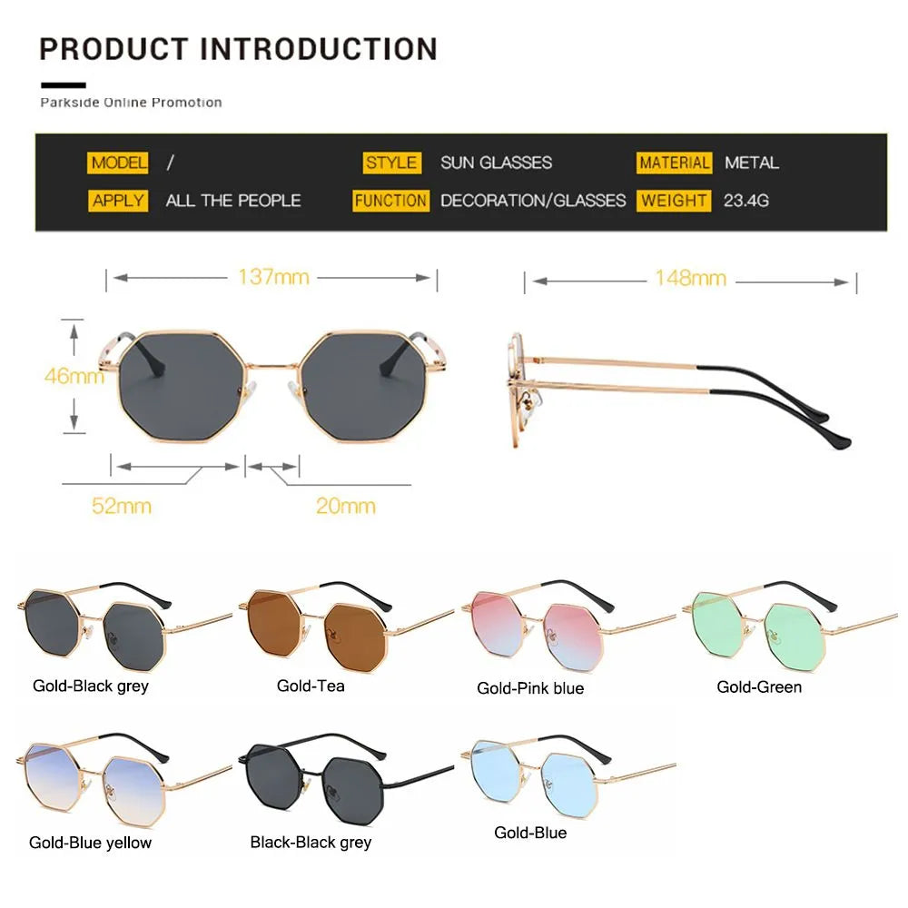 Quadratische Polygon-Sonnenbrille aus Metall