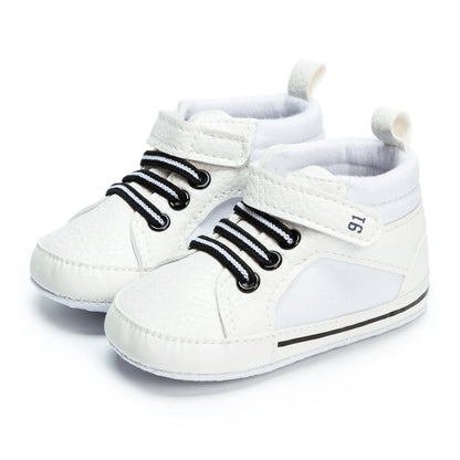 Bequeme High-Top-Sneakers aus Baumwolle mit weicher Sohle und rutschfester Sohle für Babys