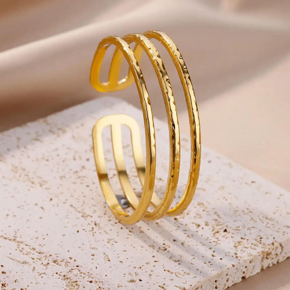 Gold-Plated Stainless Steel Bracelet for Women