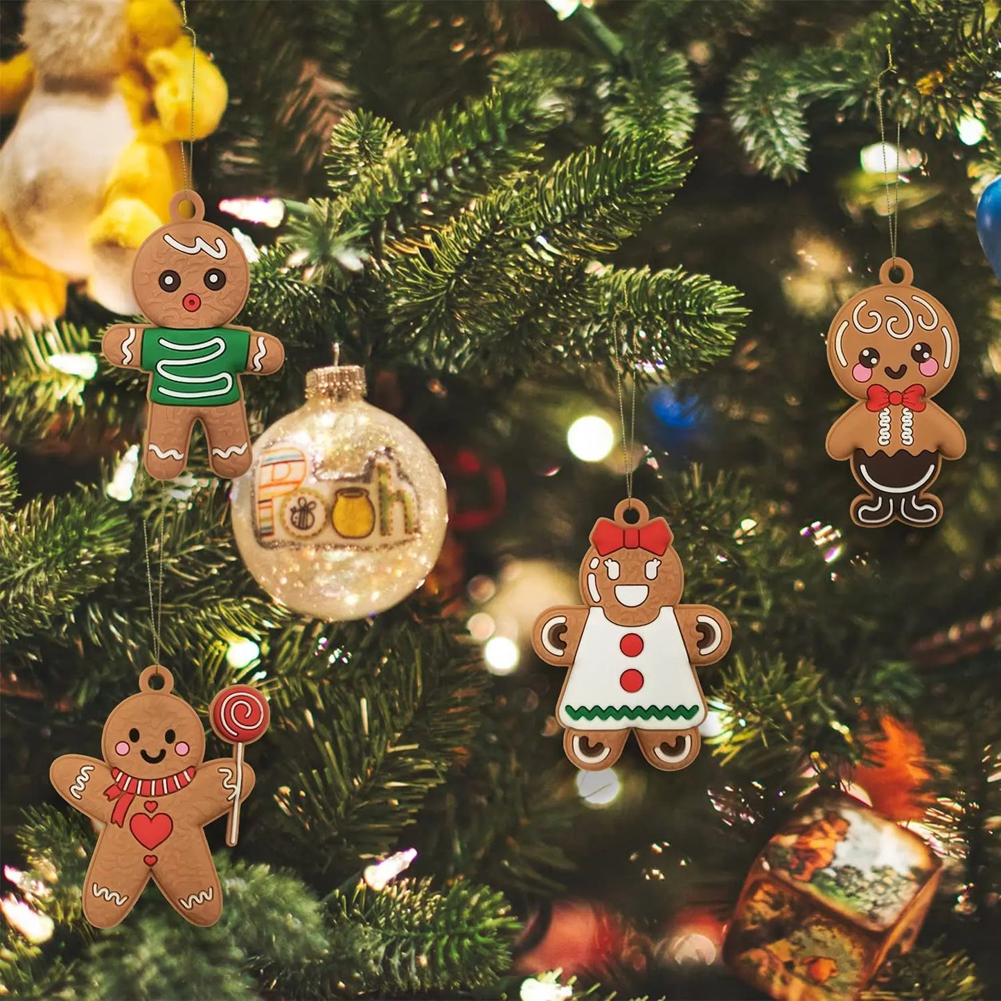 Set of 12 Christmas Gingerbread Man Ornaments