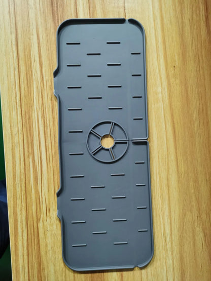 Tapis de robinet d'évier en silicone avec égouttoir en éponge